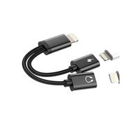 Cavo di ricarica per iPhone, 2 in 1, adattatore doppio Lightning, splitter Apple MFI Aux su caricatore rapido, spina Fast Charger audio, accessorio per 14, 13, 12, 11, Pro Max X, XS XR SE, ip-NLFX