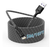 Cavo Di Ricarica Per iPhone 5 m, Lungo,Certificato Applle MFi Cavo Da Lightning A USB Originale, Ricarica Rapida Cavo Di Ricarica Applle Da Per Applle iPhone 14/13/12/11/XS/XSMax/XR/X/8/7 /6/Pad
