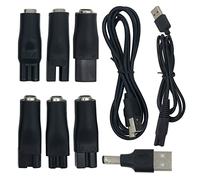 Cavo di ricarica per la maggior parte dei rasoi elettrici per tagliacapelli, rasoi, Pedi per gambe impeccabili, cavo DC 5 V e adattatori assortiti