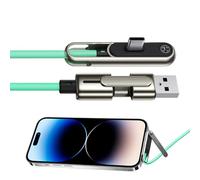 Cavo di ricarica per telefono da 240 W - Connettore invisibile da USB-A USB C a tipo C 2 in 1 montato lateralmente | Design per il trasferimento di potenza ad alta velocità per l'uso in viaggio e la r