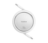 Cavo di ricarica rapida retrattile Baseus Free2Draw da 100 W USB-C a USB-C 1 m bianco