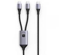 Techly Cavo di Ricarica Sdoppiatore USB-C™ Maschio a Due USB-C™ Masc