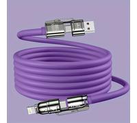 Cavo di ricarica super rapida 4-in-1 da 100W Max, multiporta, per iPhone 17/16/15/14/13/12/11/8/7 Pro Max, per Samsung Huawei Oppo Vivo OnePlus e smartphone