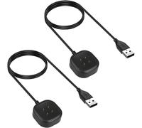Cavo di ricarica USB [2 pezzi] Versa 3 / Versa 4 / Sense / ricarica Power Cradle Dock Fitness SmartWatch