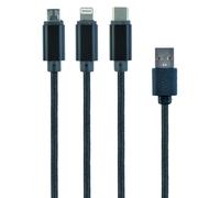 Cavo Di Ricarica USB 3 In 1 8 Pin USB-C Micro USB, 1M - CC-USB2-AM31-1M