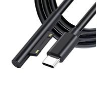 Cavo di ricarica USB C 1,5 m, compatibile con Microsoft Surface cavo di ricarica USB C Pro 3/4/5/6, compatibile Surface Laptop/Book 1/2, Surface Go 1/2/3, supporto per ricarica rapida 45 W, 15 V/3 A