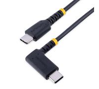 StarTech Cavo USB-C a USB-C 15cm, ad Angolo Retto, 60W PD, USB 2.0, Nero
