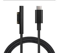 Cavo di ricarica USB-C compatibile con laptop Microsoft Surface Pro 7/6/5/4/3/Go3/2/1 Cavo intrecciato in nylon da Type C a Surface 45 W (15 V /3 A) -1,8 m