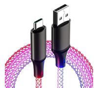 Cavo di ricarica USB C da 1 m, RGB USB A a tipo C, cavo di ricarica USB C da 66 W, ricarica rapida, cavo USB C RGB per Samsung S24/S23/S22/Z Flip 6/Z Fold 6, Huawei P70/P60, Sony, Xiaomi (USB A-C)