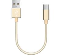 Cavo di ricarica USB C di tipo C portatile con cavo di ricarica corto per Samsung Galaxy S10 S10E S9 S8 S20 Plus, Note 10 9 8, Z Flip,LG K51 Stylo 4 5 6, Moto (oro)