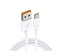 Cavo di ricarica USB-C super veloce da 66 W 6 A, compatibile con Huawei, Xiaomi White 1 m
