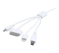 Cavo di ricarica USB con 4 connettori 4 in 1, Apple Dock, Lightning, USB Mini