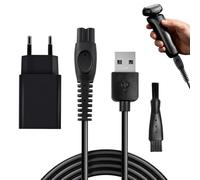 Cavo di ricarica USB con alimentatore di rete da 5 V per rasoio, adatto per Philips OneBlade, compatibile con QP2734 QP2724 QP2834 QP2824 MG7910 MG5910 MG7930 MG7950 MG9510 MG9520 X3001 Serie