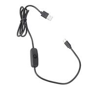 Cavo di ricarica USB tipo C multiuso con interruttore per 4 tablet Raspberry 4 tablet con cavo di alimentazione 5V 3A per luci LED e ventola, cavo USB C potente