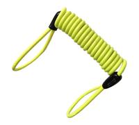 Cavo di Richiamo per Blocca Disco Moto a Spirale Giallo | Plastico Leggero, Due Estremità ad Anello, Facile da Riporre, Avviso per Avviamento Blocco Inserito