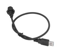 Cavo di scarico da monte da maschio da USB a tipo C, cavo di estensione per montaggio a montaggio da 0,5 m IP67 IP68 Connettore cavo da 30 V per cruscotto per la barca per auto