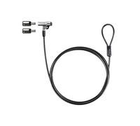 Cavo di sicurezza 2,5 x 6 mm con chiave per laptop, ideale per proteggere i dispositivi in ambienti pubblici e prevenire furti.