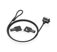 AISENS - ASLK-D40K04-BK - Cavo di Sicurezza con Serratura a Chiave per Computer, Monitor, Portatile 1,5 m