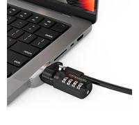 Compulocks Ledge Lock - Adattatore per MacBook Pro 14" M1, M2, M3 e M4, con combinazione di lucchetto a cavo, colore: Argento