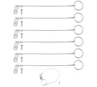 Cavo di sicurezza con anelli, Cavo di sicurezza con anelli 6 pezzi Acciaio da 8, 7 pollici con robusto di Hardware marino per la prevenzione delle perdite