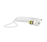 Cavo di Sicurezza con Lucchetto a Combinazione Mobilis 001234 1,8 m Bianco Acciaio