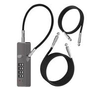 Cavo di sicurezza con serratura, cavo di bloccaggio, serratura a combinazione a 4 cifre per valigia, bagagli, armadio, armadietto e casco