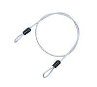 Cavo di sicurezza in acciaio rinforzato, 0,5/1 m, con combinazione antifurto, per bicicletta (fuoristrada/bici da strada), bagagli, copertura auto e impacchettamento domestico (argento, 1 m)