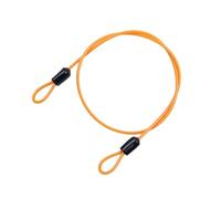 Cavo di sicurezza in acciaio rinforzato, 0,5/1 m, con combinazione antifurto, per bicicletta (fuoristrada/bici da strada), bagagli, copertura auto e impacchettamento domestico (giallo, 1 m)