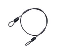Cavo di sicurezza in acciaio rinforzato, 0,5/1 m, con combinazione antifurto, per bicicletta (fuoristrada/bici da strada), bagagli, copertura auto e impacchettamento domestico (nero, 1 m)