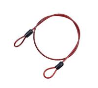 Cavo di sicurezza in acciaio rinforzato, 0,5/1 m, con combinazione antifurto, per bicicletta (fuoristrada/bici da strada), bagagli, copertura auto e impacchettamento domestico (rosso, 0,5 m)