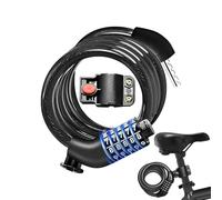 Cavo di sicurezza per bici | Lucchetto per cavo per scooter a cinque cifre, resistente all'acqua antifurto antifurto lucchetto bici per biciclette scooter viaggi all'aperto campeggio scuola escursioni