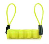 Cavo di sicurezza per bicicletta, 120 cm, antifurto, per casco e freno a disco, 3,5 mm, per cavo flessibile rivestito in PVC (giallo)