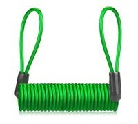 Cavo di sicurezza per bicicletta, 120 cm, per lucchetto antifurto in acciaio intrecciato, per casco da bicicletta, freno a disco, cavo flessibile (verde)