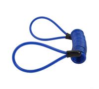 Cavo di sicurezza per bicicletta, 120 cm, per lucchetto antifurto in acciaio intrecciato, per casco da bicicletta, freno a disco, cavo flessibile (blu)