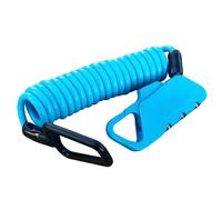 Cavo di sicurezza per bicicletta, blu a 3 cifre, con combinazione ripristinabile, cavo retrattile, 16 x 7 x 3 cm, per casco e bagagli, per viaggi e uso quotidiano
