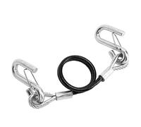 Cavo di Sicurezza per Rimorchio,Cavo di Sicurezza per Catena Traino Cavo Traino di Sicurezza con capacità di Peso 27,6 Pollici S Gancio a Molla Corda di Sicurezza per 3500 Libbre