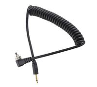 Cavo di sincronizzazione flash PC da 2,5 mm a maschio con chiusura a vite, cavo a spirale estensibile da 99,8 cm, compatibile con la maggior parte delle fotocamere DSLR Flash Trigger