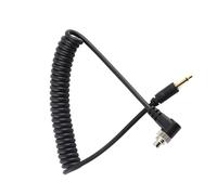 Cavo di sincronizzazione lampeggiante a spirale a molla da PC a connettori da 2,5 mm con ampia compatibilità, alloggiamento in PVC leggero da 100 cm, cavo di sincronizzazione a spirale