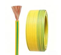 Cavo Di Terra Flessibile In Rame 2.5/4/6/10/16mm², Cavo Elettrico Unipolare Multitreccia Con Isolamento PVC Giallo Verde Per Impianti Solari E Cablaggio Elettrico(8 AWG(10mm²),65ft)