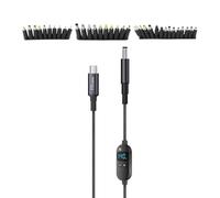 Cavo di tipo C, cavo di estensione di tensione regolabile, adattatore USB di tipo C DC con diverse impostazioni di tensione, cavo di ricarica flessibile per laptop, striscia luminosa a LED, cameo