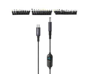 Cavo di tipo C, cavo di estensione di tensione regolabile, adattatore USB di tipo C DC con diverse impostazioni di tensione, cavo di ricarica flessibile per laptop, striscia luminosa a LED, cameo