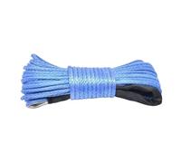 Cavo di traino, Corda Per Verricello Da 2 Pezzi, Sintetica In Linea 5 Mm * 15 M Con Guaina E Ditale Per Fuoristrada 4WD ATV UTV Per SUV,per camion fuoristrada(Blue)
