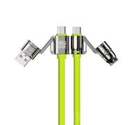 Cavo di trasferimento dati - Cavo di ricarica - Çavo telefonico per trasferimento dati 4 in 1 da 240 W | Çavo caricabatterie rapido da 59,05 pollici per laptop, cellulare, smartphone, tablet, viaggi d