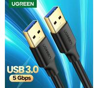 Cavo di trasferimento dati UGREEN USB 3.0 Tipo A maschio a maschio super veloce per hard disk esterni, DVD, computer portatile, dissipatori di calore e lettori Blu-Ray, ecc. Placcato in oro 1m,0.5mRam