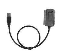 Cavo di Trasmissione da SATA a USB, Cavo di Trasmissione Adattatore da USB a SATA PATA IDE 2,5 3,5 SSD, Compatibile con Disco Rigido IDE 2,5/3,5 Pollici, Linea di Conversione Porta Parallela Seriale U
