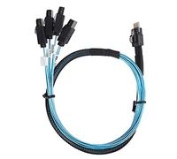 Cavo di Trasmissione Dati Mini SAS, Cavo da SFF-8654 a 4Xsata, compatibilità Interfaccia SAS 38P SFF-8654 con unità SATA per Server, Disco Rigido, Computer, Host