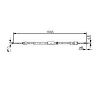 Cavo di trazione, freno di stazionamento BOSCH 1 987 482 032