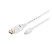 CAVO DIGITUS DISPLAYPORT TO MINI DP, M/M, 2MT, BIANCO, AK340102020W