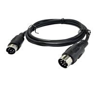 Cavo DIN a 8 pin Cavo di prolunga MIDI maschio-maschio da 1,5 m con filo di rame for la sicurezza delle comunicazioni Sistemi audio for computer automobilistici Nero