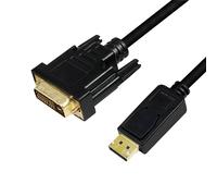 LOGILINK CV0131 - Connettore DisplayPort 1.2 a connettore DVI 24+1, 1080p, 2 m